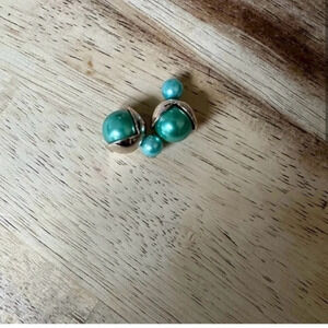 Rare Vintage Earrings Teal ball classy Earrings unique